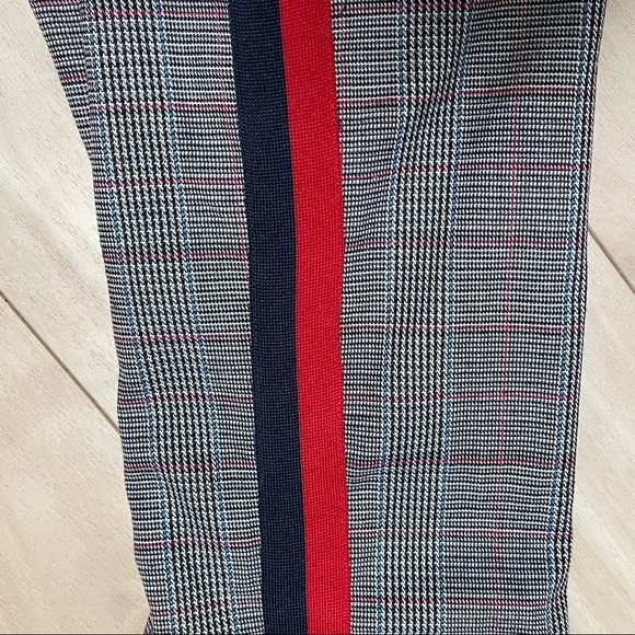 AQUA- Double Side Stripes Plaid Pants Size - Picture 4 of 10